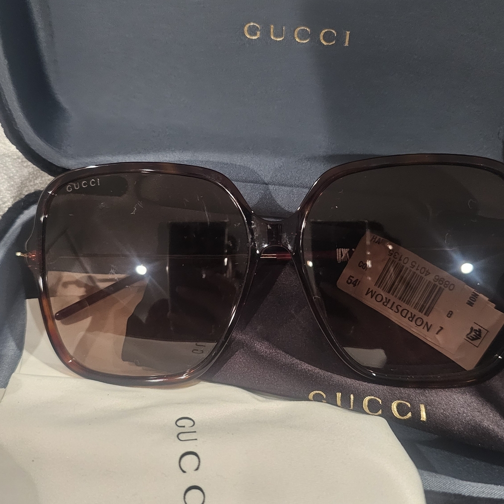 Gucci Women's Brown Gradient Square Sunglasses